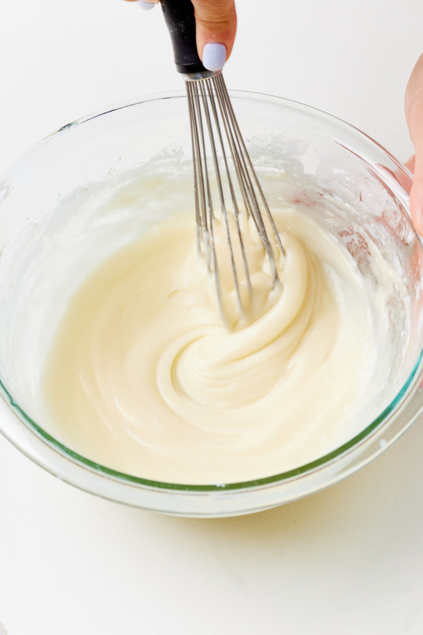 Cinnamon Roll Pancakes2 Make cream cheese glaze in a separate bowl until smooth.