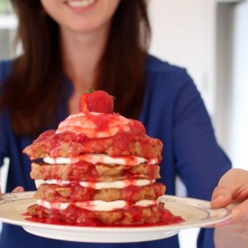 Strawberry, Pancakes, Cheesecake, Gemma Stafford, Bigger Bolder Baking, Recipes