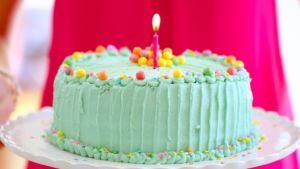 Funfetti Birthday Cake with Bubblegum Buttercream Frosting
