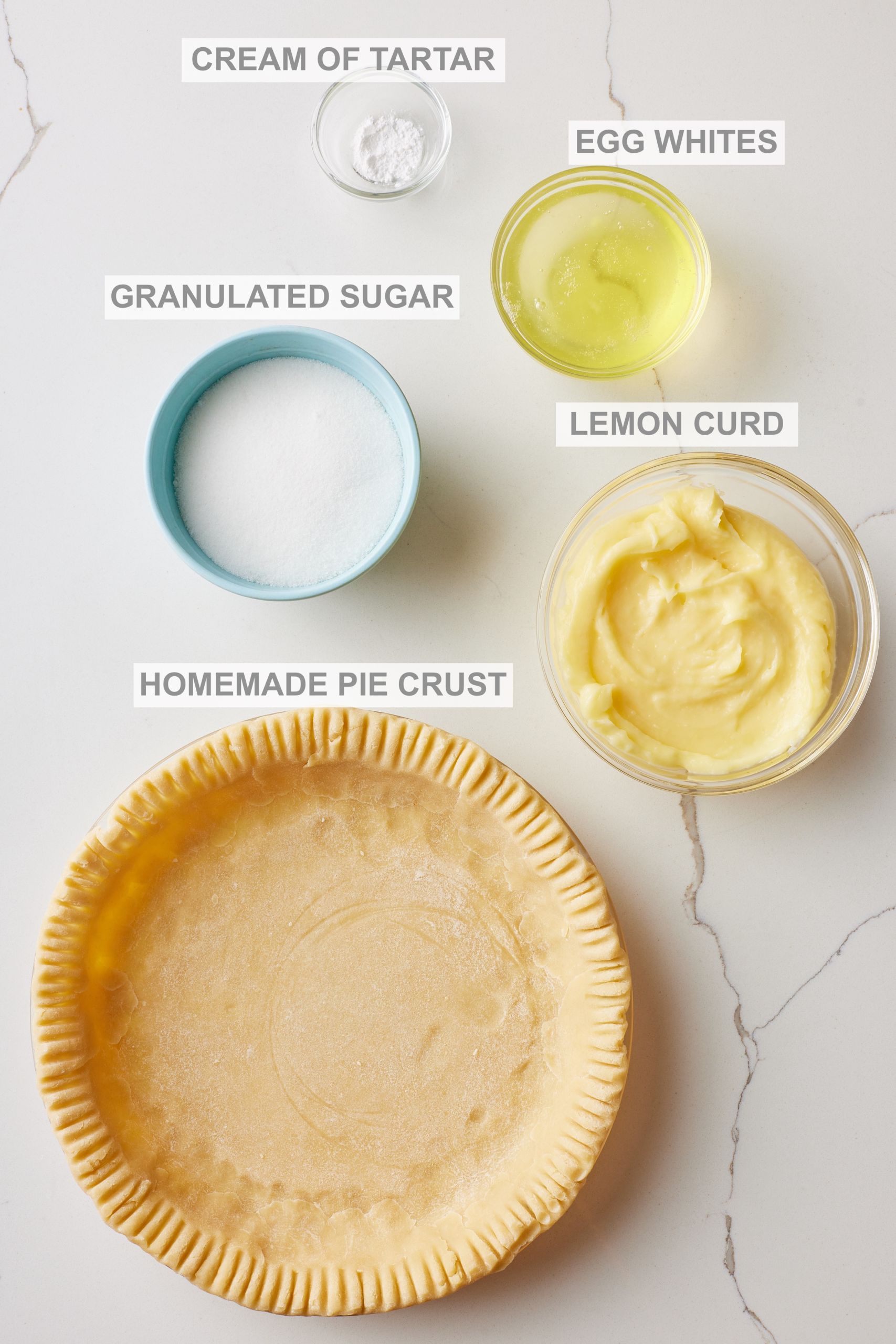 Lemon Meringue Pie ingredients 