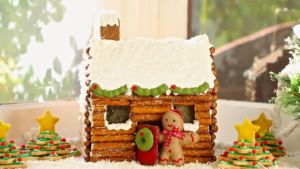 How to Make a Gingerbread House Log Cabin (No Kit Required)