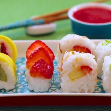 Fresh Fruit Sushi Dessert