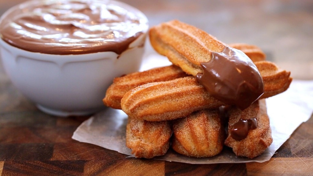 Homemade Churros (Baked, not Fried) stacked on each other.