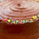 Classic Chocolate Cake with sprinkles.