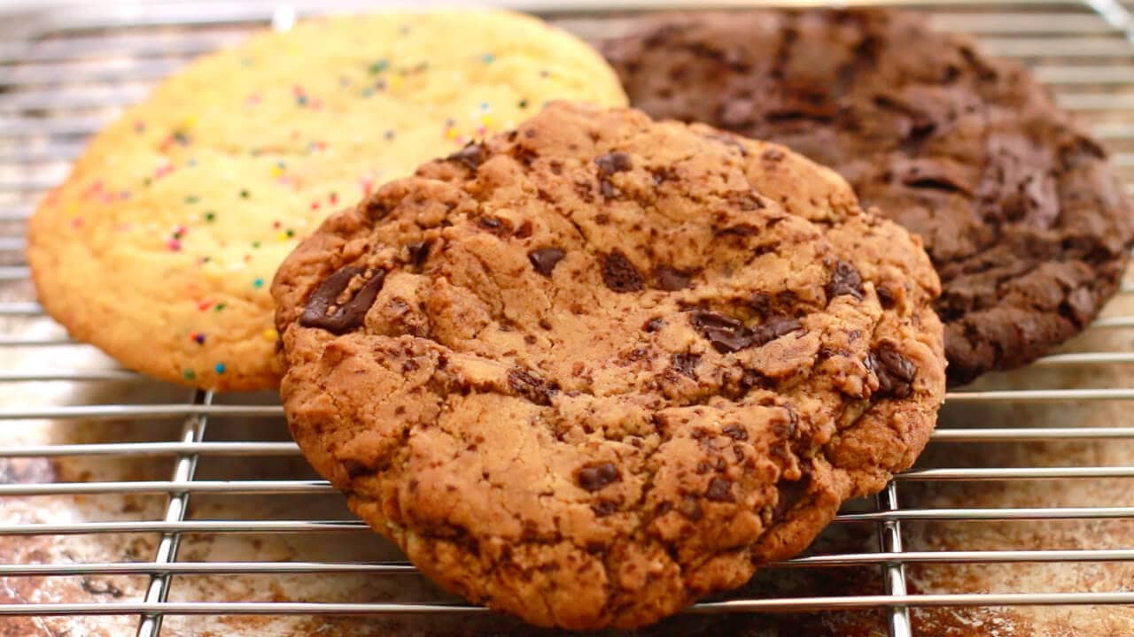 Cookies, Giant Cookies, Single-Serving Cookies, Single-Serving Desserts, Recipes for 1, Recipes for one, Gemma Stafford, Bigger Bolder Baking, Recipes, How to make cookies, easy cookie recipes, Chocolate Chip Cookie, Sugar Cookie, Double Chocolate Chip Cookie