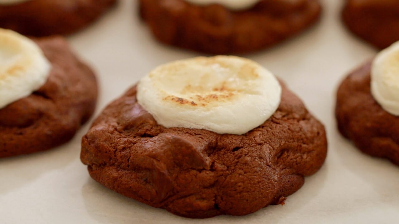 Hot Chocolate & Toasted Marshmallow Cookies by Gemma Stafford