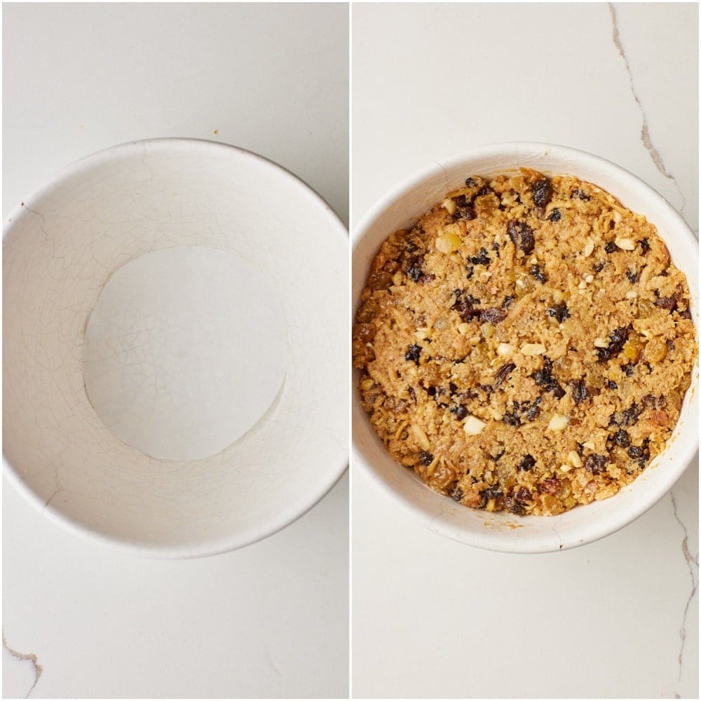 Easy Last Minute Christmas Pudding step4 Butter a 2-pint pudding basin (or glass bowl) and fill with the pudding mix.