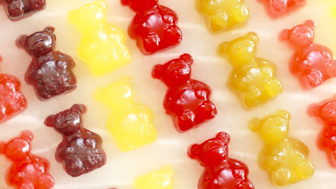 Homemade Gummy Bears made with Fresh Fruit and Natural Sugars. Just 4 ingredients and a healthy treat for your family