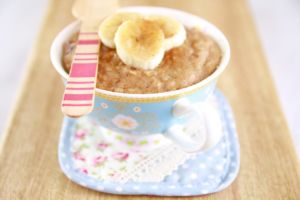Microwave Peanut Butter & Banana Mug Cake