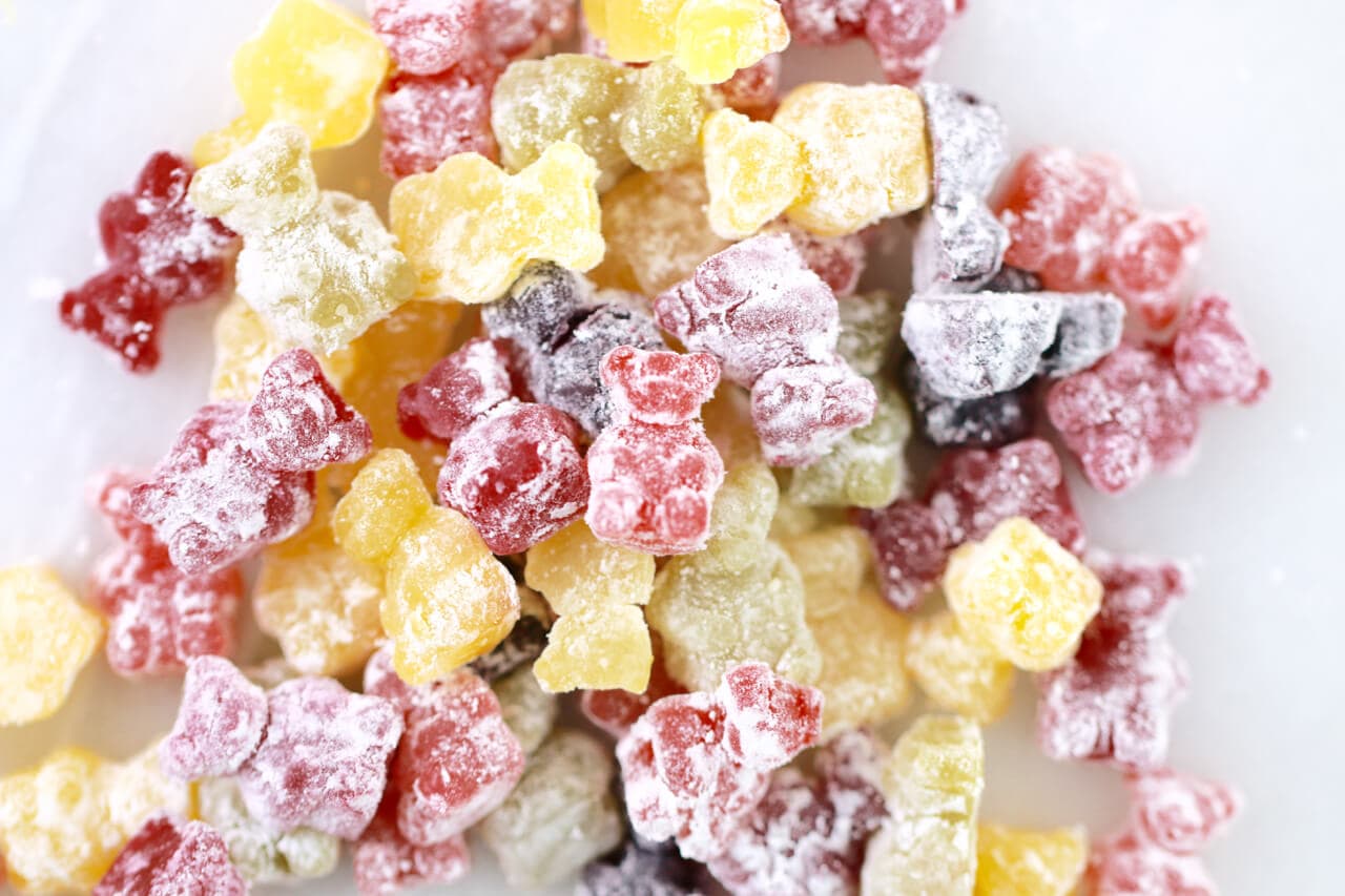 Homemade Sour Gummy Bears made with Fresh Fruit and Natural Sugars. Just 4 ingredients and a great treat for your family