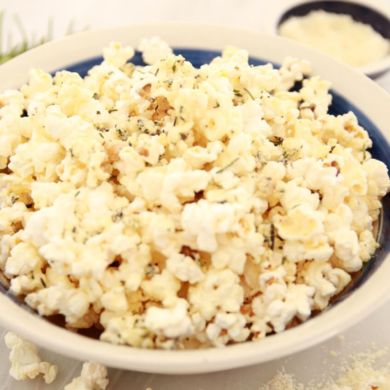 Microwave Cheese & Rosemary Popcorn