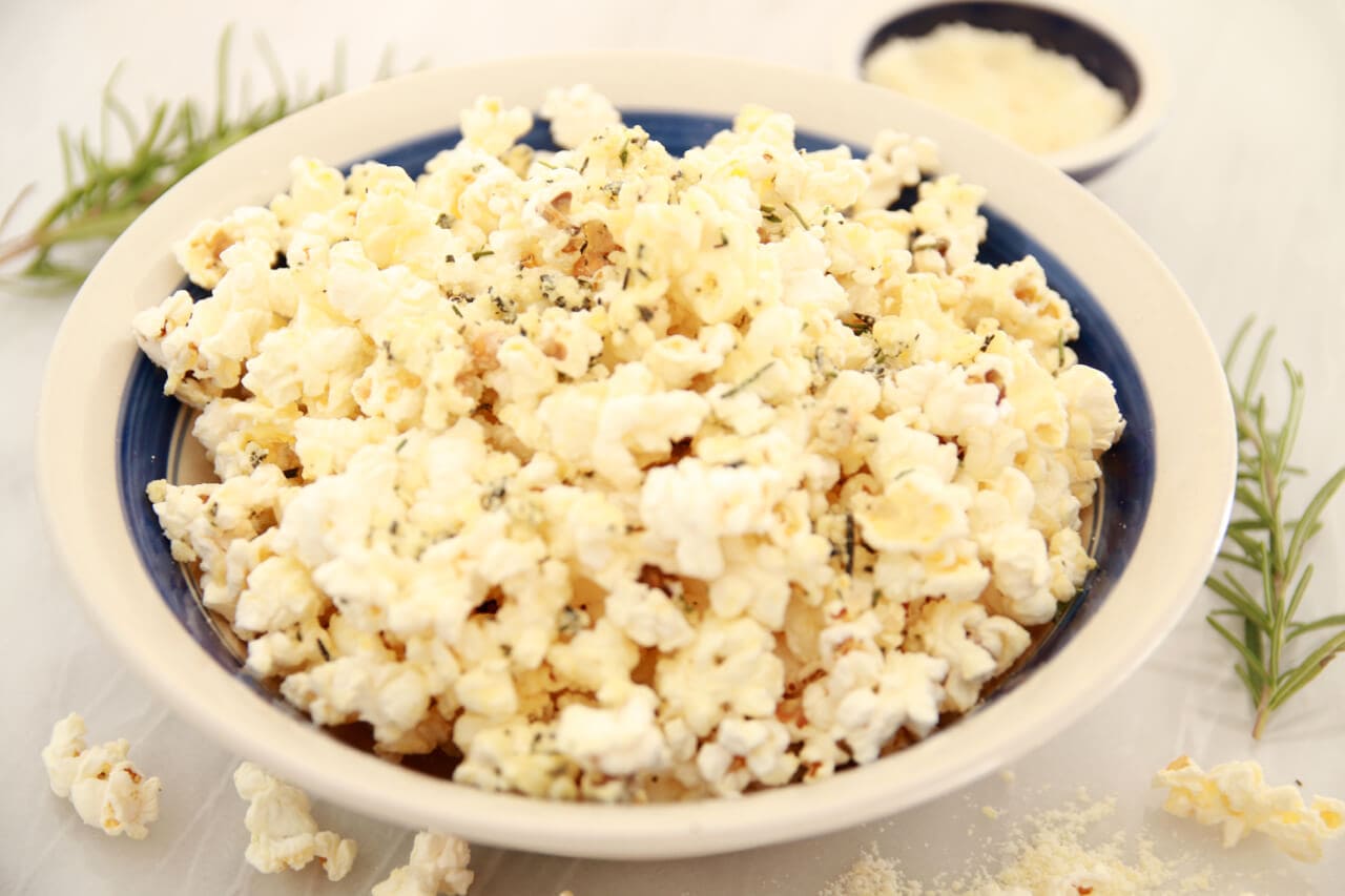 Microwave Cheese & Rosemary Popcorn - Gemma’s Bigger Bolder Baking