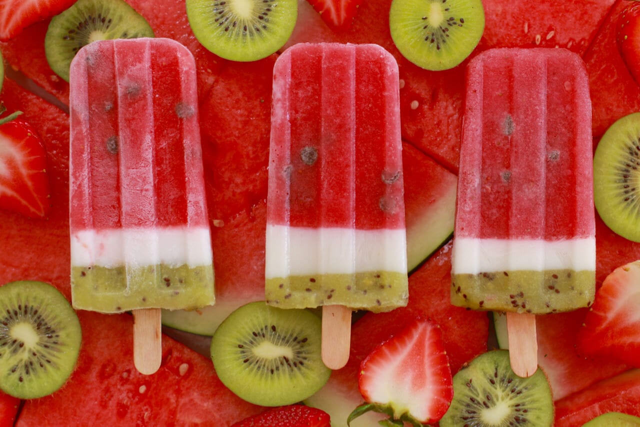 Watermelon Fruit Popsicles -All Natural Fruit Popsicles that taste as good as they look. A Perfect Summer treat!
