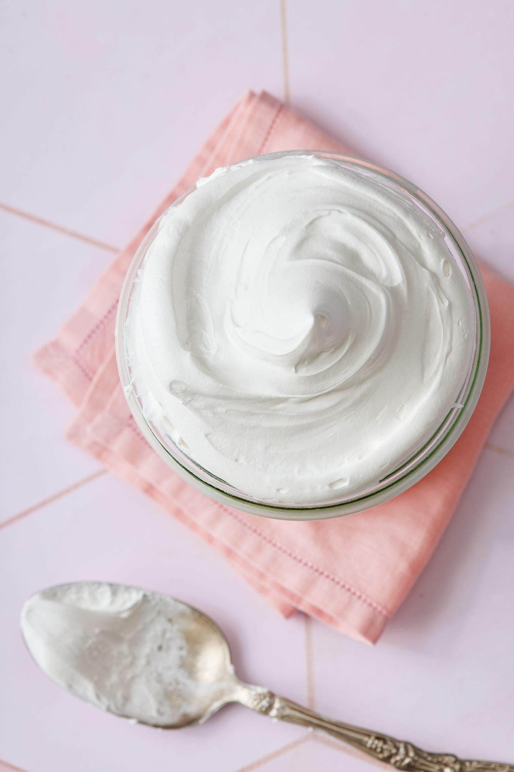 A top down view of silky marshmallow