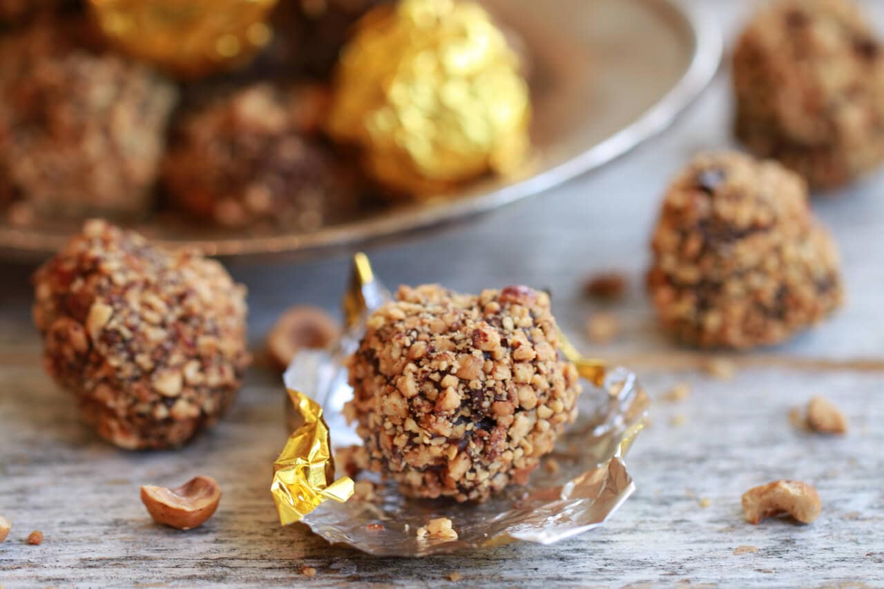 Homemade Ferrero Rocher - No bake truffles that are just like the real thing.