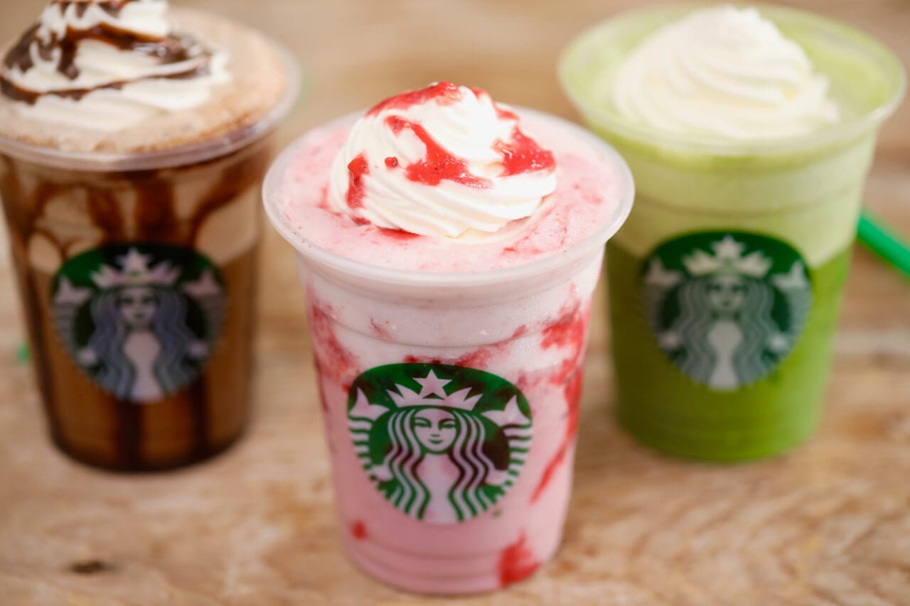Starbucks Strawberries and Cream Frappuccino- Want to save your money and your waistline? make homemade Starbucks Frappucinos!!!