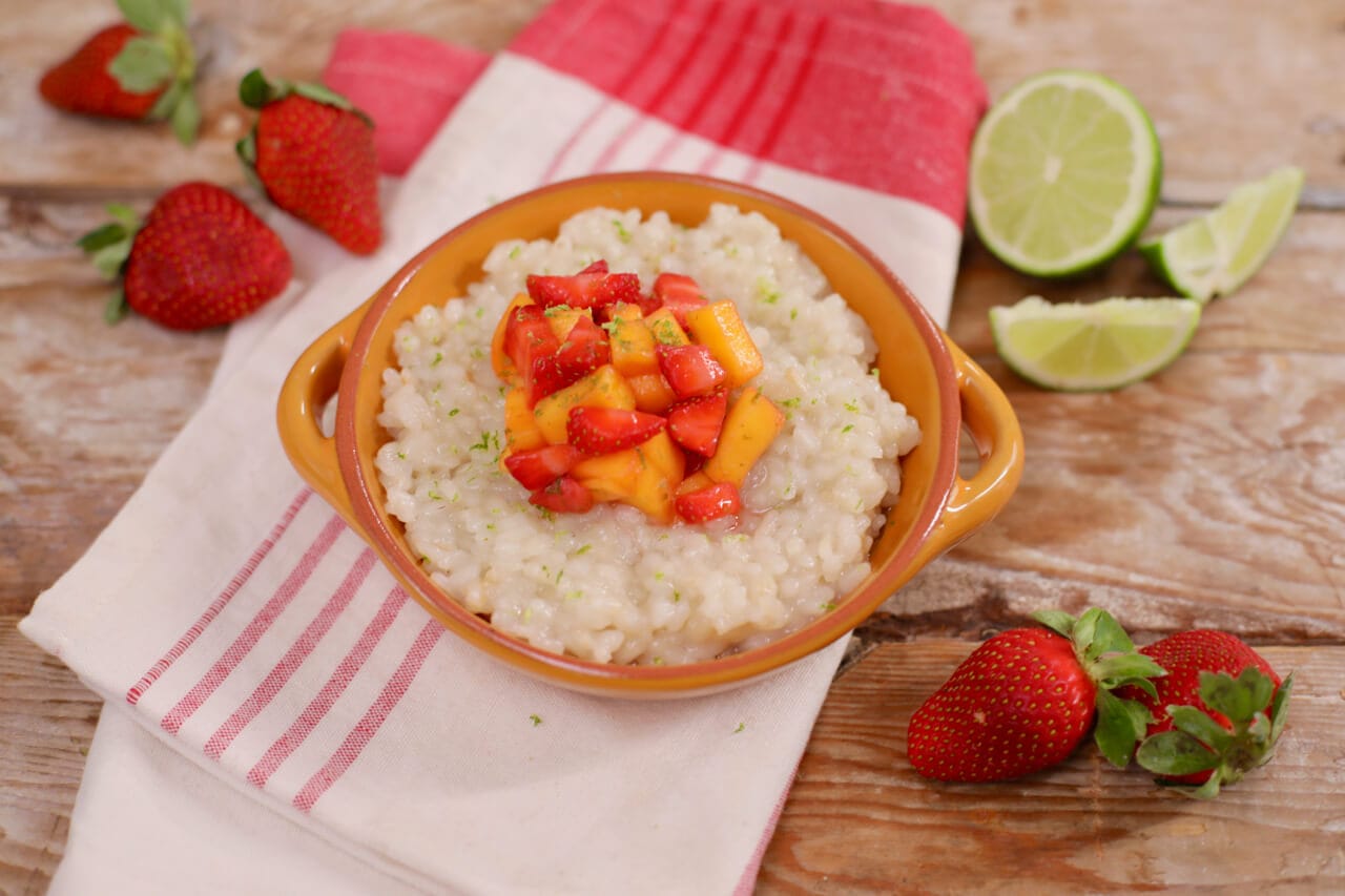 Coconut Rice Pudding with fruit Salsa - The perfect pairing of tropical flavors you are going to love!!
