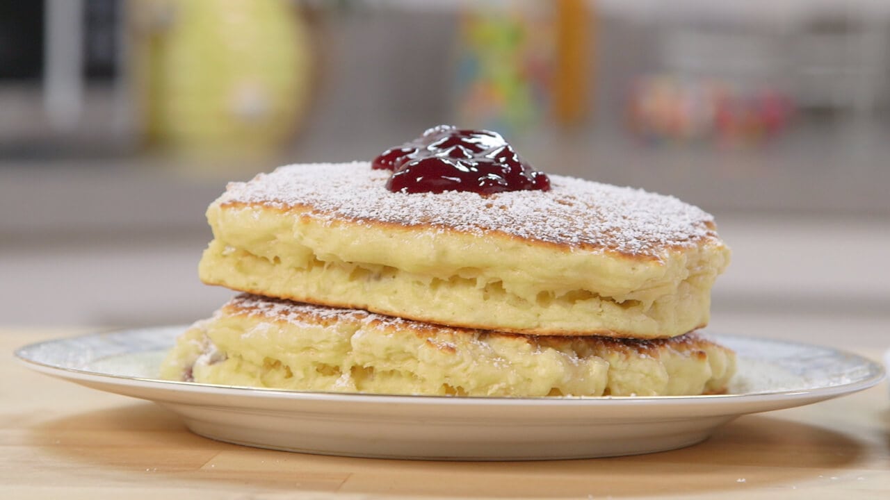 Jelly Donut Pancakes - Gemma Stafford, Bigger Bolder Baking