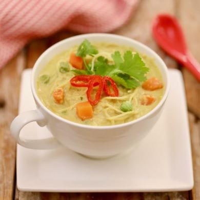 Microwave Thai Green Curry in a Mug