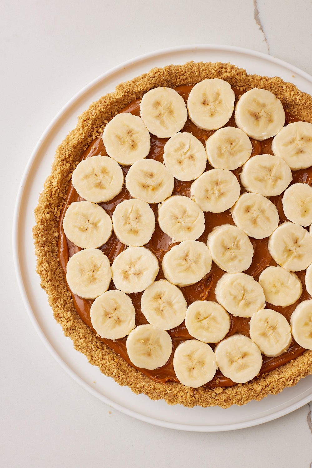 Banoffee Pie4 Layer bananas in the crust.