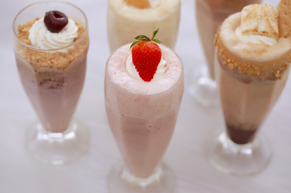 Strawberries & Cream Milkshake - this Milkshake is perfect to whip up for parties or sleep overs. They are definitely crowd pleasers.