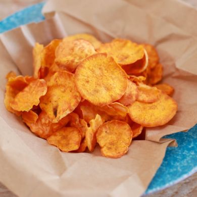 Microwave Sweet Potato Chips (Microwave Snacks)