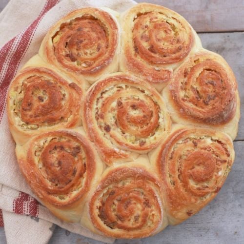 Crazy Dough Stuffed Bread Recipe (Bacon, Scallion and Cream Cheese)
