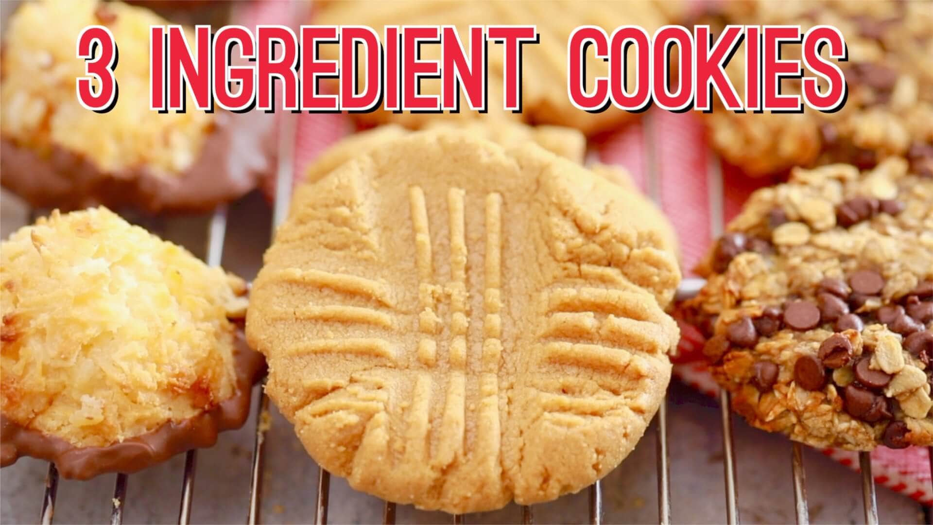 3 ingredient peanut butter cookies no egg