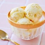 Mango Ice Cream in a dish.