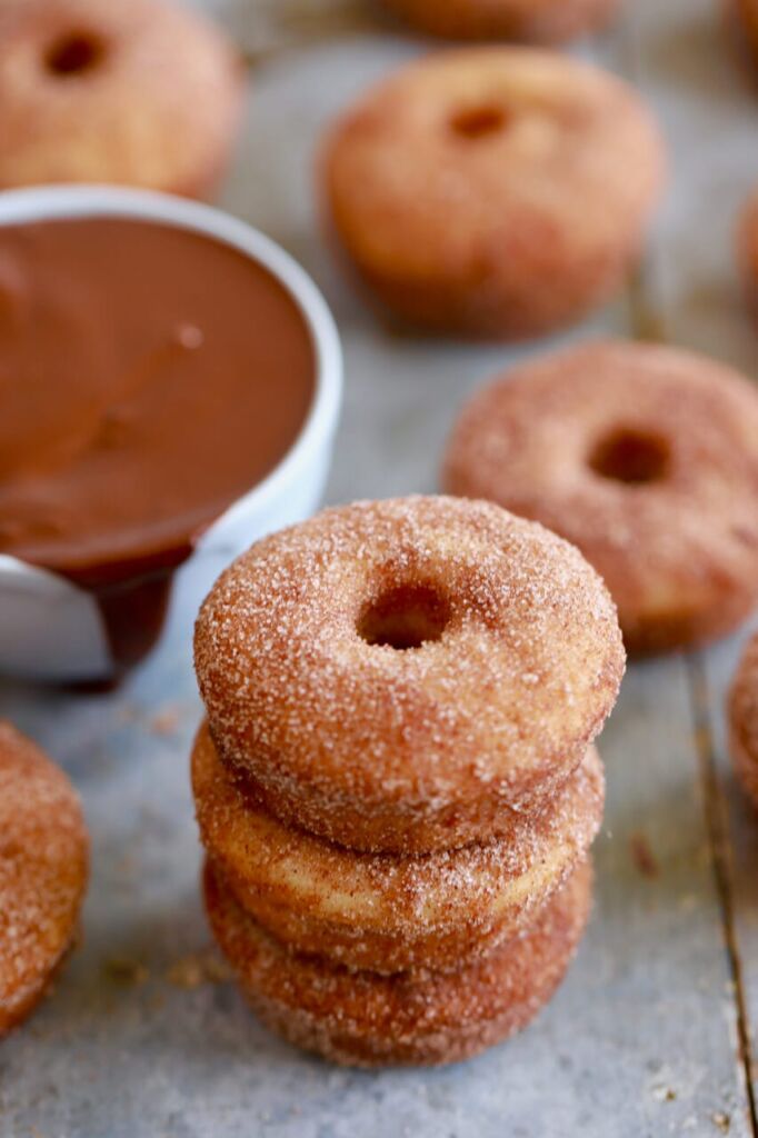 Baked Churro Donuts made without a donut tin! deliciously simple