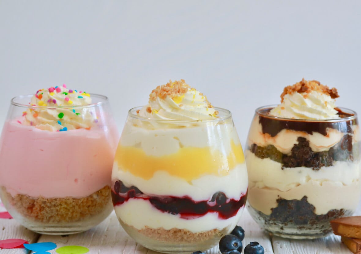 Single Serve No Bake Cheesecakes - Make just one or multiply the recipes for dinner parties!!