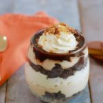 Single Serve No Bake Chocolate Peanut Butter cheesecake - Make just one or multiply the recipes for dinner parties!!