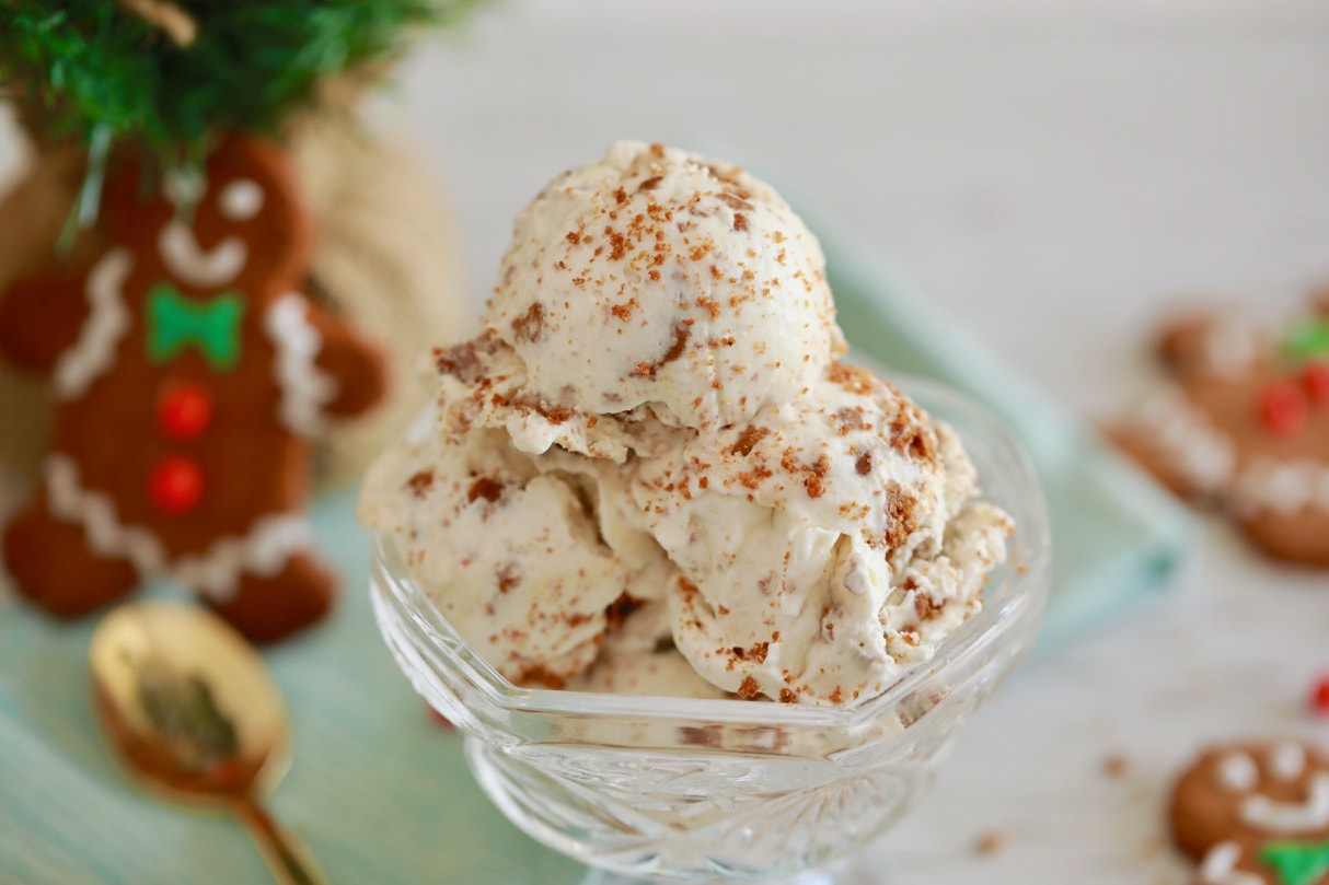 Holidays Ice Cream - No Machine Festive Ice Cream made with just cream and condensed milk!!