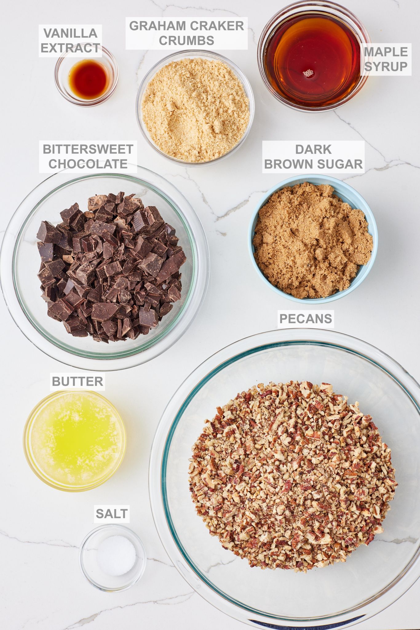 Pecan Pie Balls ingredients.