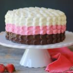 3 Layer Neapolitan Cake (Chocolate, Vanilla & Strawberry)