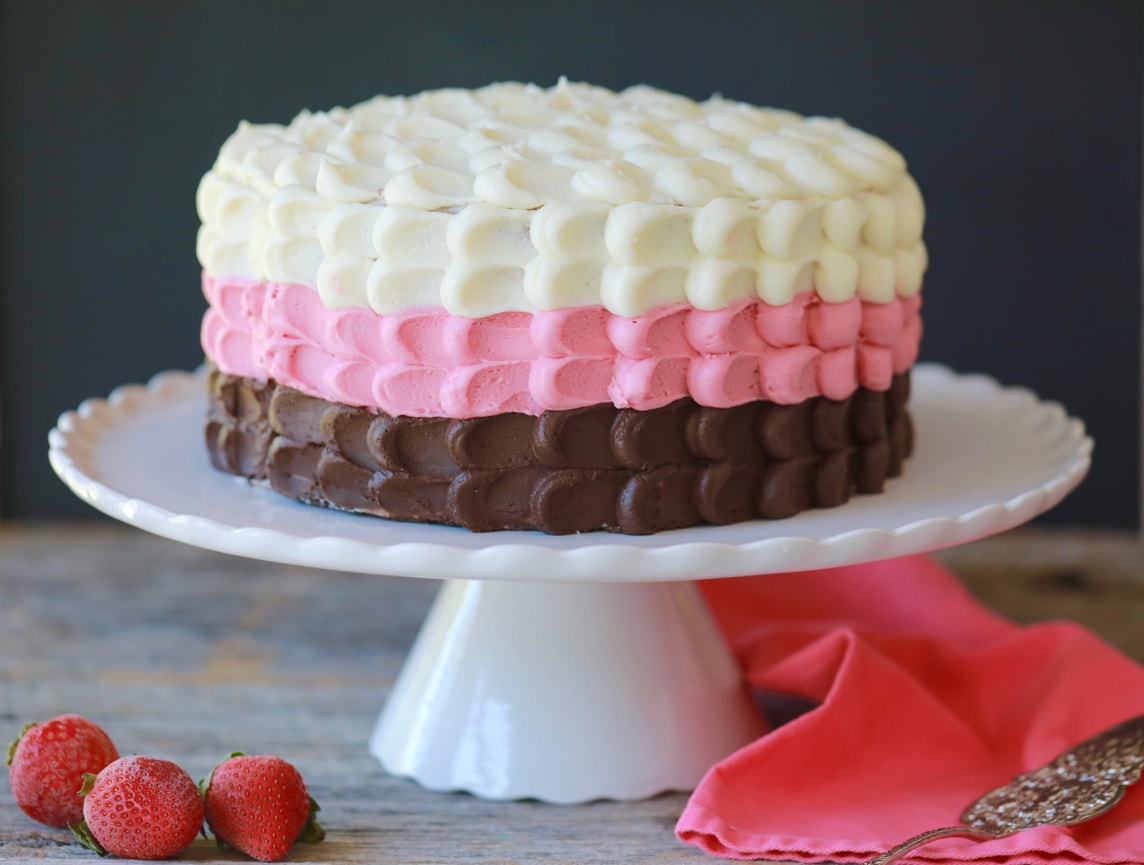 Neapolitan Cake - Think you can’t recreate this cake? Think again! Click and see how….