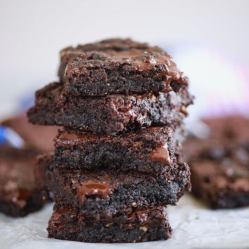 My Egg Free Brownies are the fudgiest of gluten free desserts.