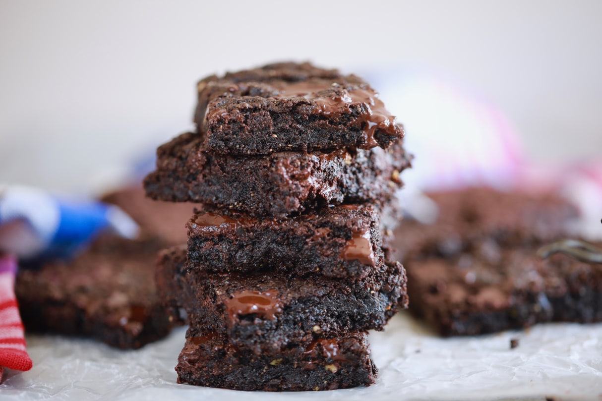 My Egg Free Brownies are the fudgiest of gluten free desserts.