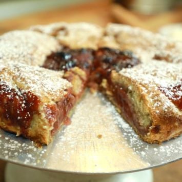 Fruit Crostata Recipe - Enjoy the flavors of the season like this Strawberry & Rhubarb Crostata Recipe!