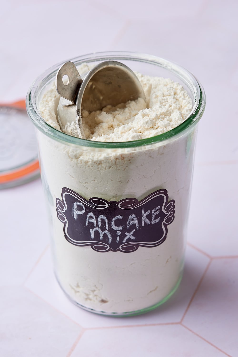 Store Homemade Pancake Mix in a jar. 