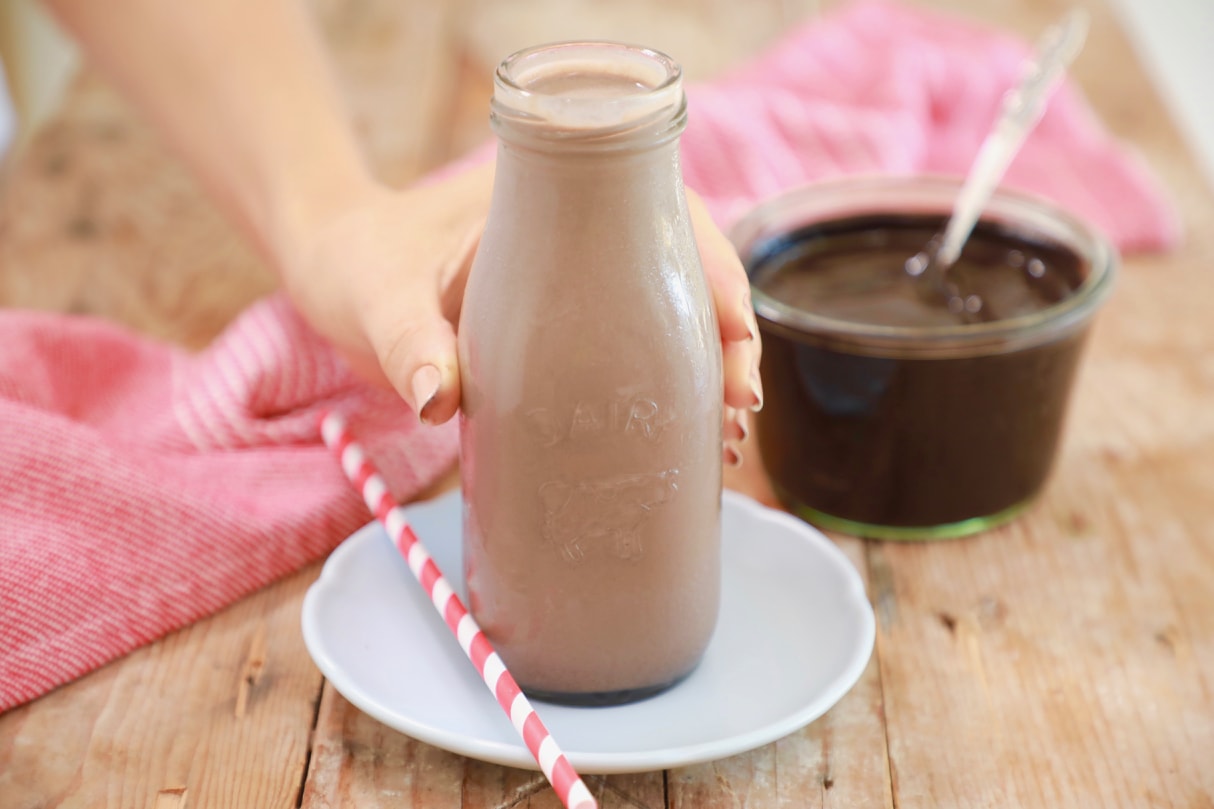 Make Homemade Chocolate Milk with just a few simple ingredients you already have on hand.
