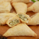 Spanakopita, showing the filling. Spanakopita recipe, homemade spanakopita, how to make spanakopita, making spanakopita.