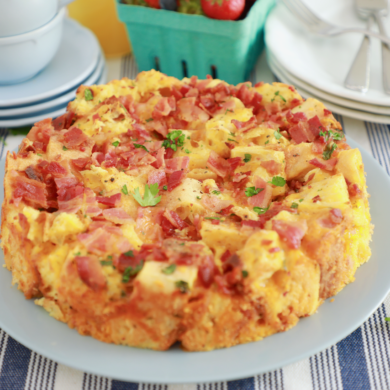 Bacon and Cheese Breakfast Strata