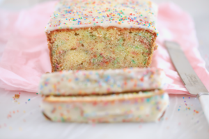 Vanilla Pound Cake with Loads Of Sprinkles