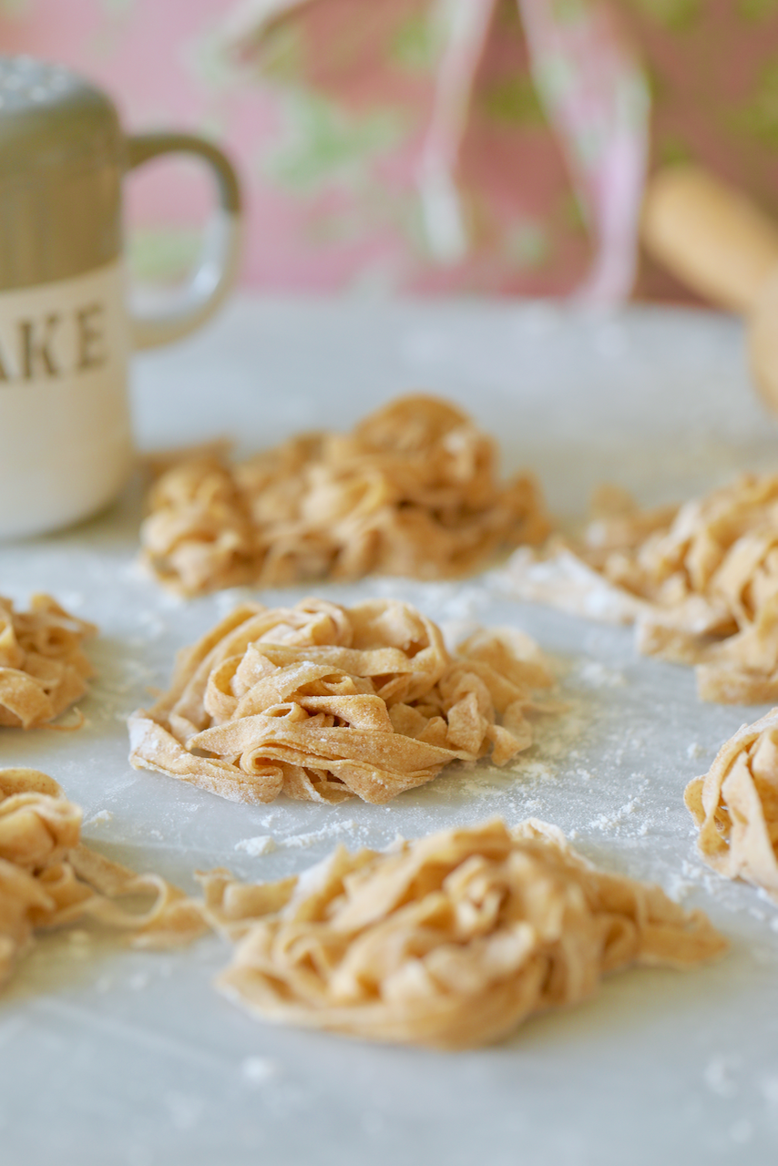 3 Ingredient Homemade Whole Wheat Pasta - Bigger Bolder Baking