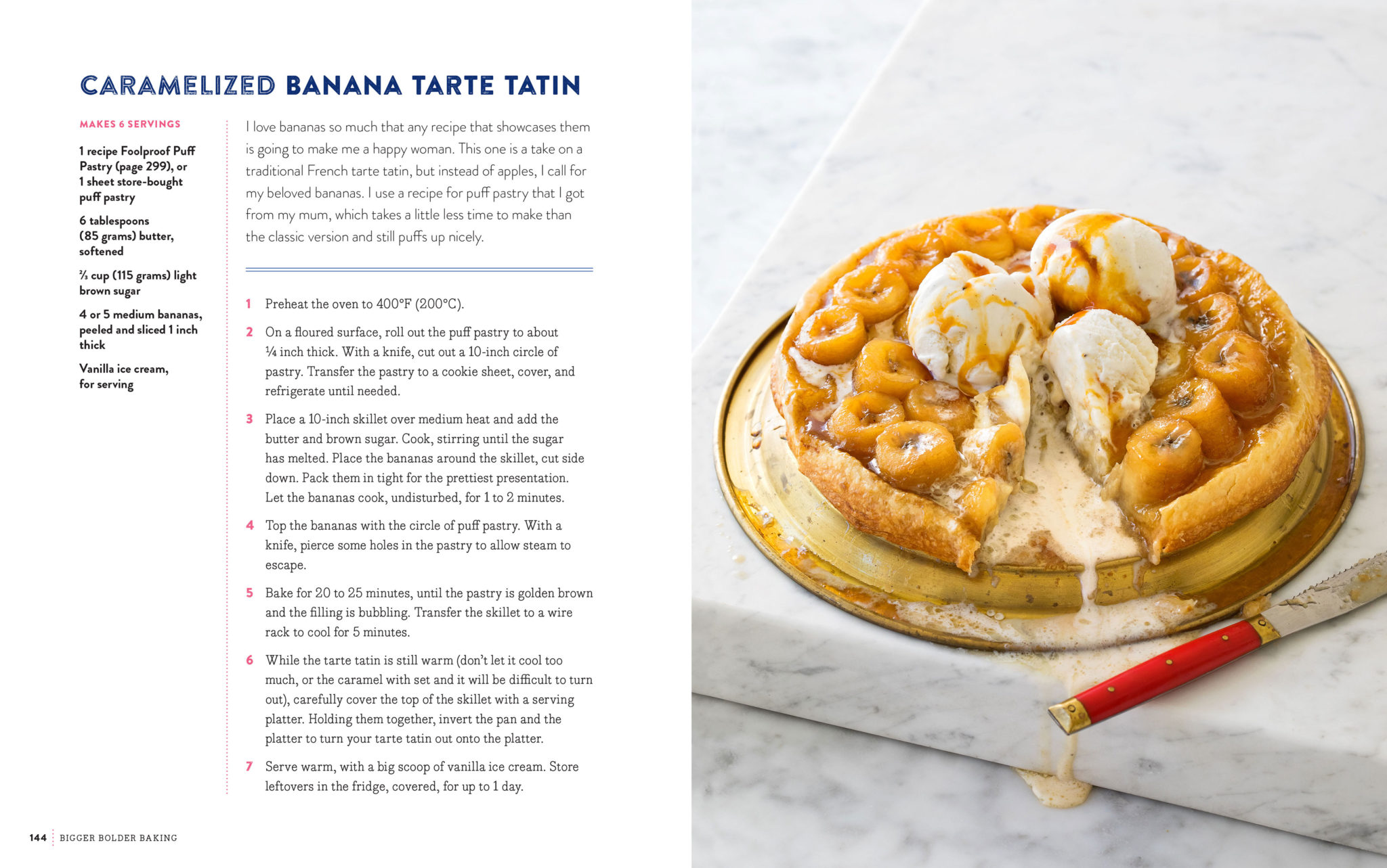 Caramelized Banana Tarte Tatin from the Bigger Bolder Baking Cookbook by Gemma Stafford