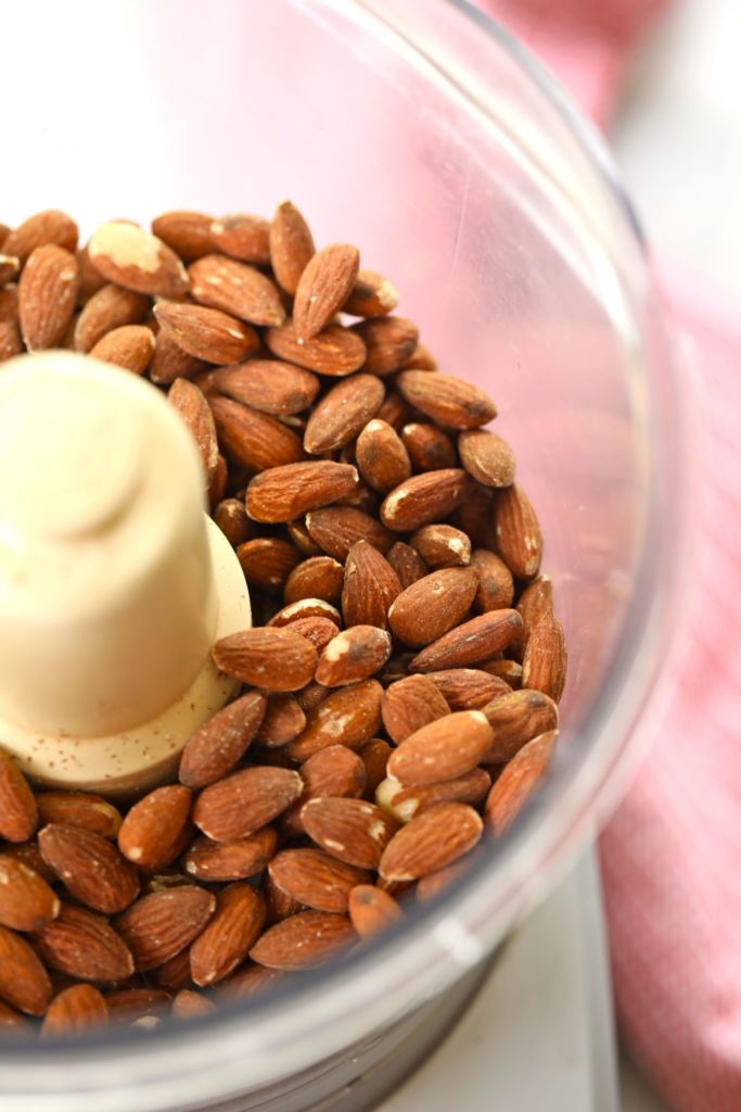 Almond prepped in the food processor.