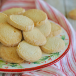 Gluten-Free Sugar Cookies in a pile on a plate and ready to eat.