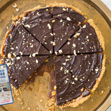 Salted Caramel and Peanut Chocolate Tart from the Bigger Bolder Baking Cookbook