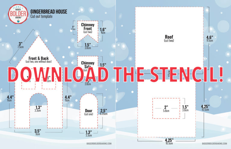 The Ultimate Homemade Gingerbread House Kit w/ Stencil!